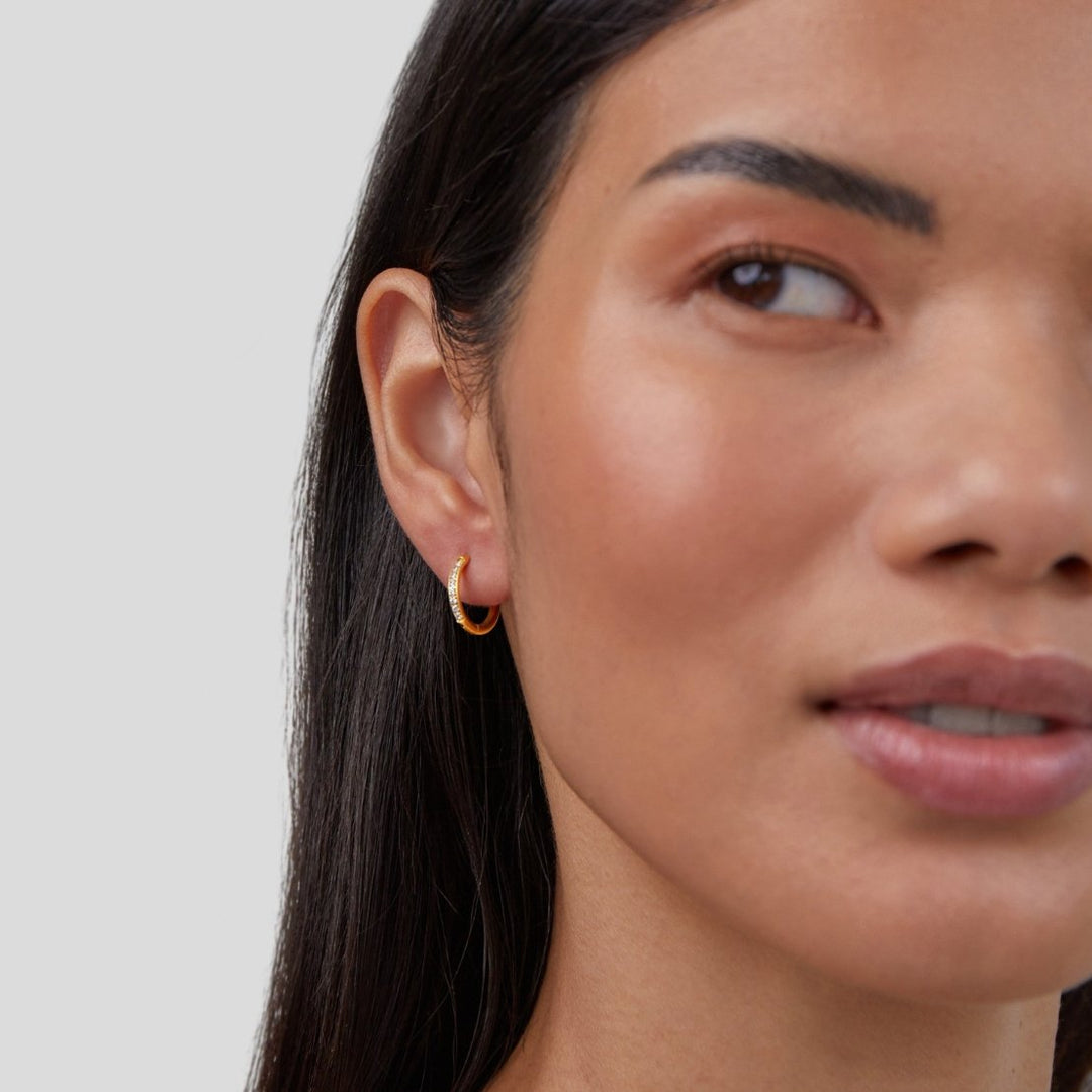 Eternal Gold Hoop Earrings with Shine