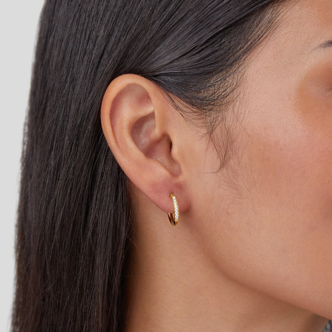 Eternal Gold Hoop Earrings with Shine