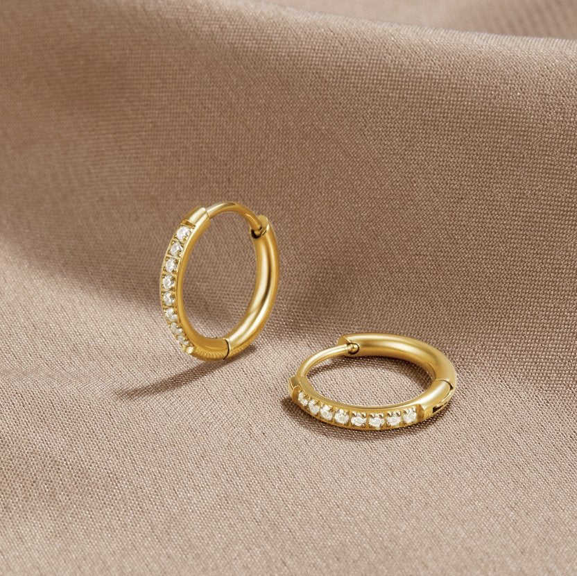 Eternal Gold Hoop Earrings with Shine