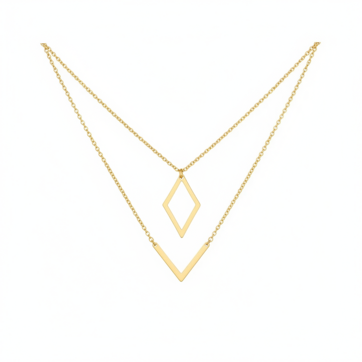 Geometric V Pendant Necklace