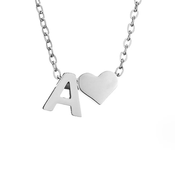 Personalized Eternal Love Initial Silver Necklace
