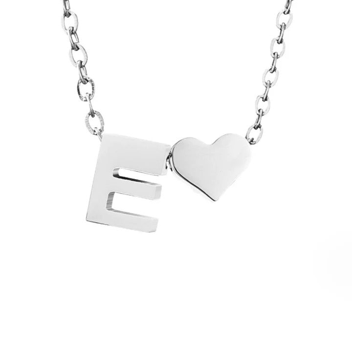 Personalized Eternal Love Initial Silver Necklace