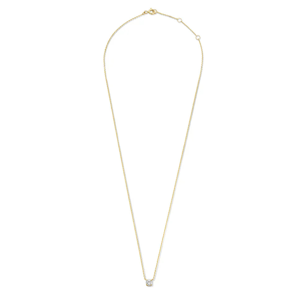 18K Gold Moissanite Necklace