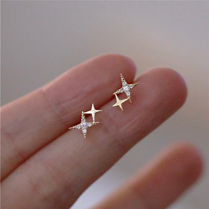Star Earrings in Gold Plating