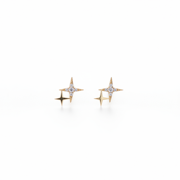 Star Earrings in Gold Plating