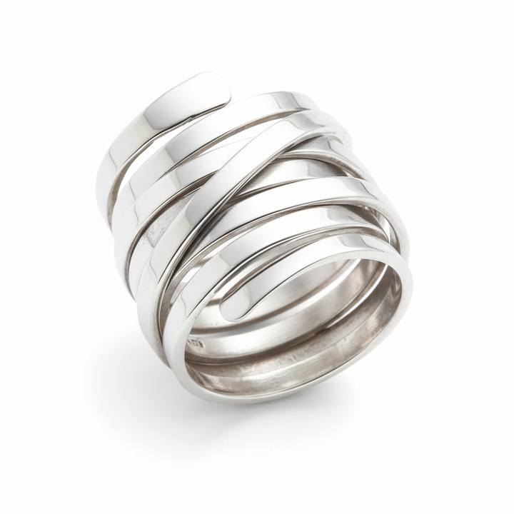 Layered Bliss Vintage Silver Ring