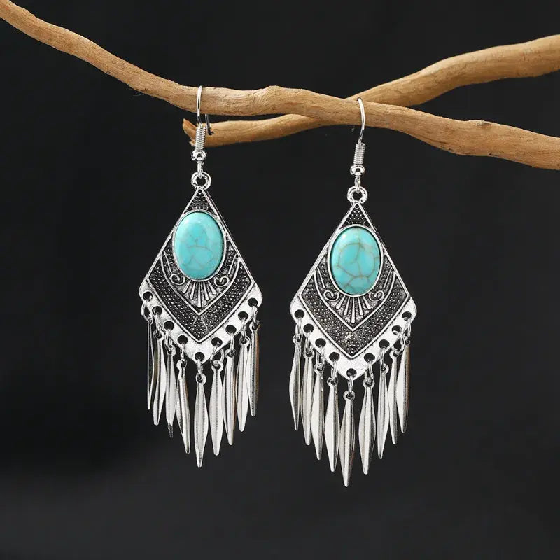 Vintage Turquoise Drop Earrings