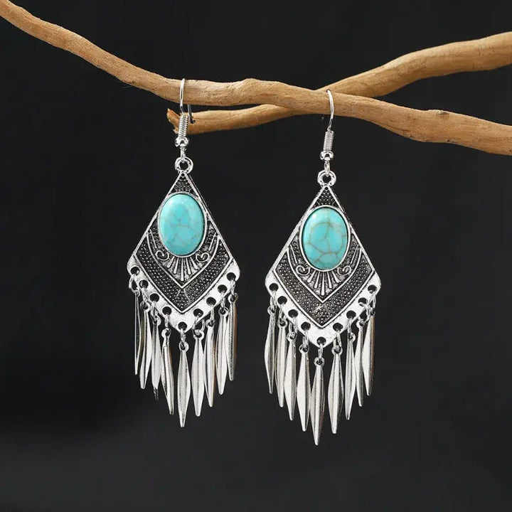 Vintage Turquoise Drop Earrings
