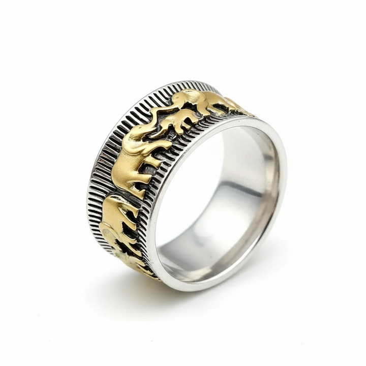Vintage Gold Elephant Design Ring