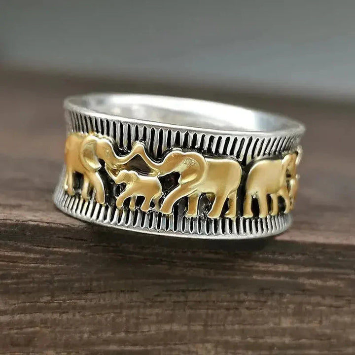 Vintage Gold Elephant Design Ring