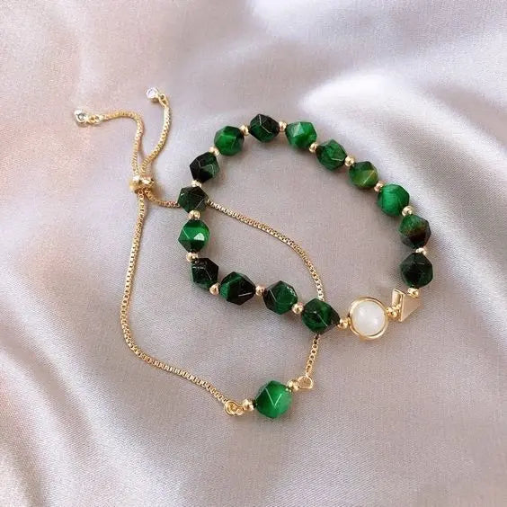 Elegant Green Stone Bracelets
