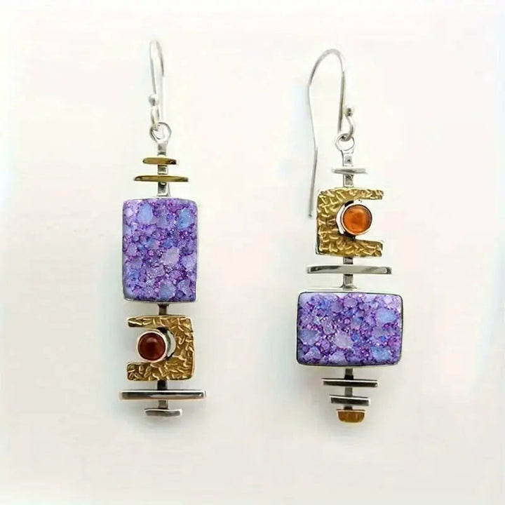 Antique Lilac Stone Earrings