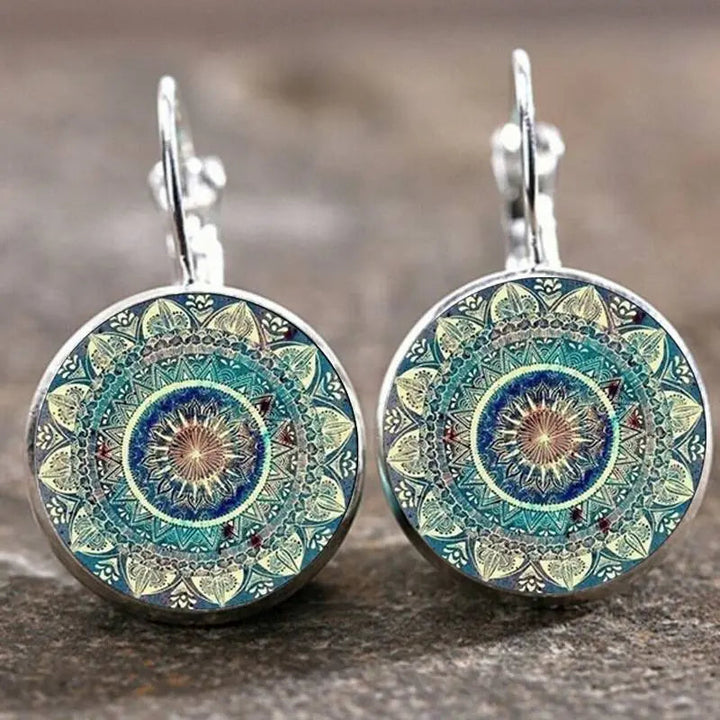 Vintage Circular Mandala Earrings