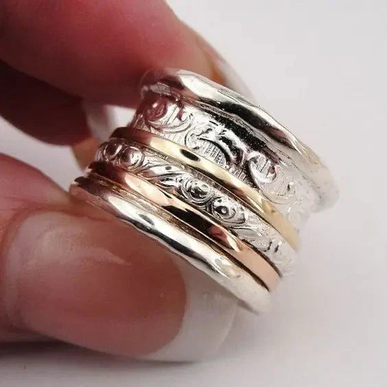 Vintage Two-Tone Gold and Silver Ring