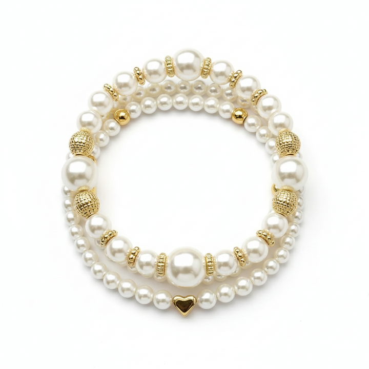 Elegant Pearl Bracelet Set