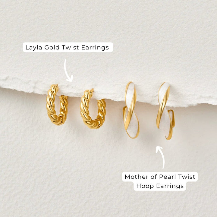 Luna Twist Gold Earrings