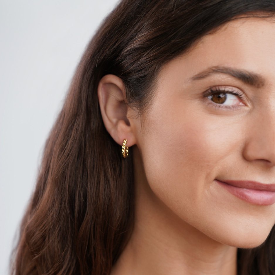 Luna Twist Gold Earrings