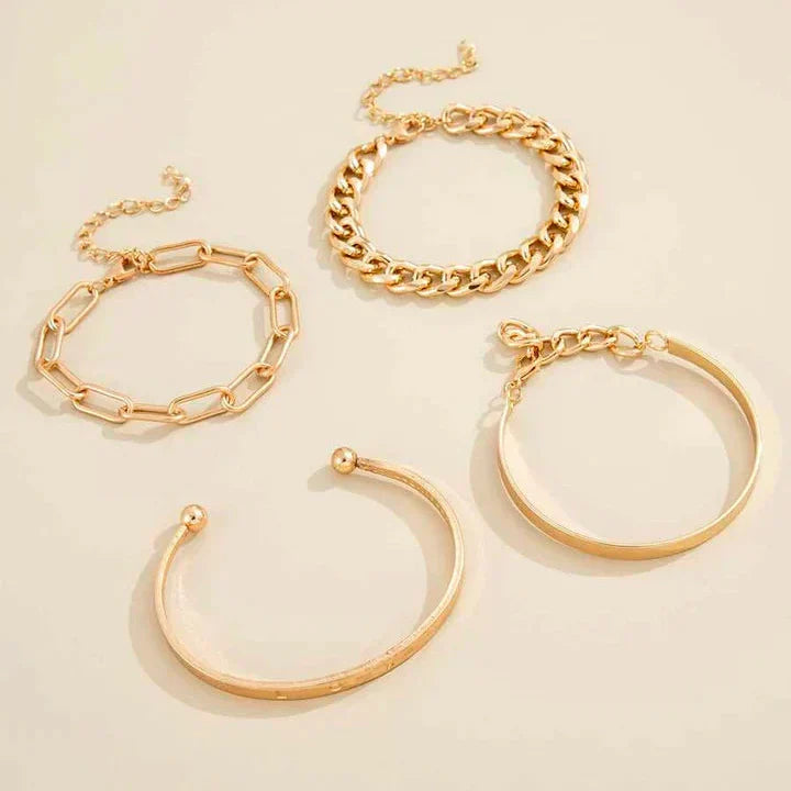 Elan Mercer Gold Bracelet Set