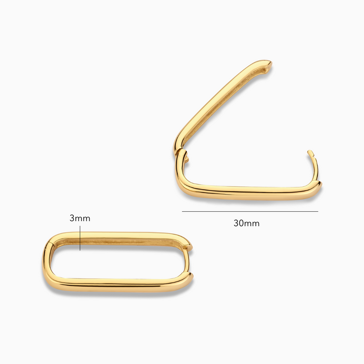 Large Modern Gold Hoop Earrings