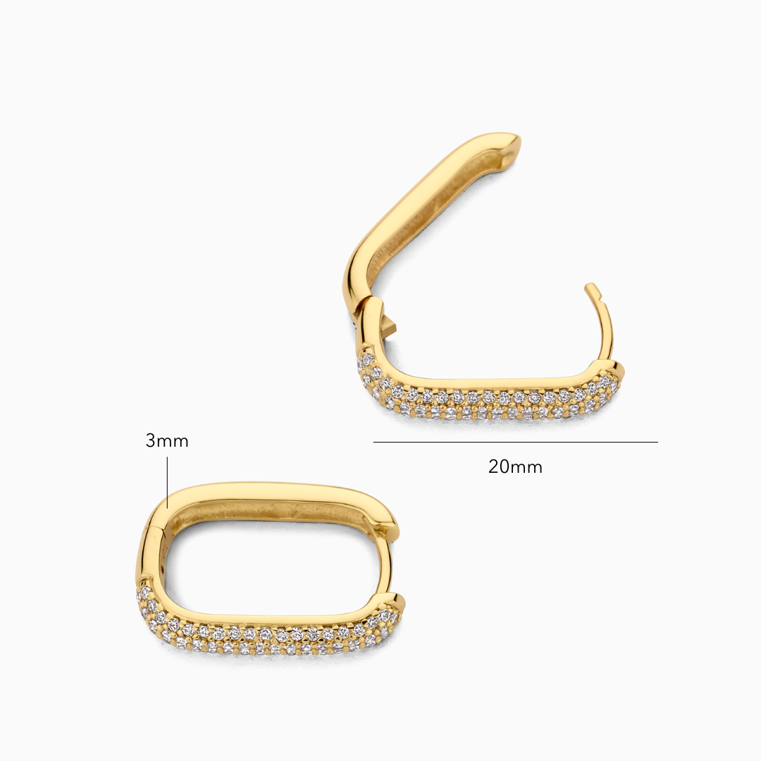Iconic Pavé Gold Earrings