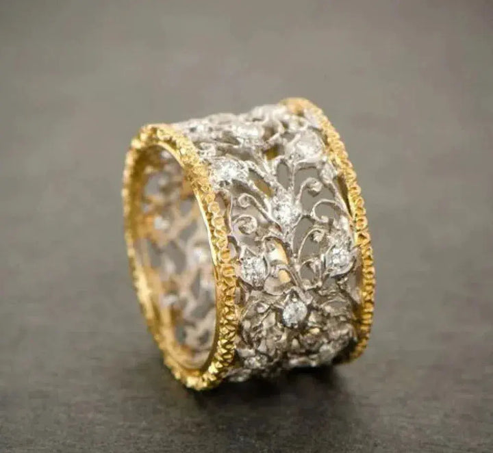 Vintage Gemstone Ring with Zirconia